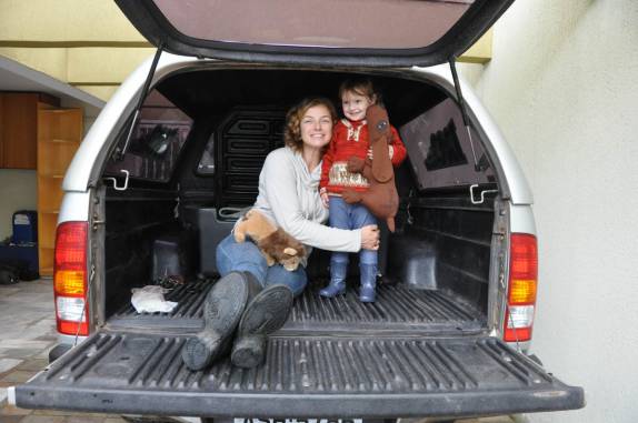 Com a Luiza na Fiona, em Curitiba, no Paraná